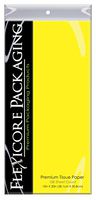 Flexicore Packaging Yellow Gift Wrap Tissue Paper Size: 15 Inch X 20 Inch | Count: 100 Sheets | Color: Yellow