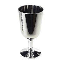 Homeford Plastic Wine Disposable Cups, Silver, 7-Inch, 6-Piece