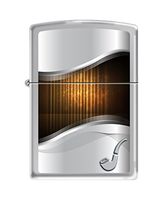 Zippo Wood Design High Polish Chrome Pipe Lighter