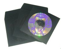 Square Deal Recordings & Supplies 500 Black Colored Paper CD/DVD Disc Sleeves with Flap & Window #CDIWWFBK - Perfect for Organizing & Storing CDs and DVD Discs!