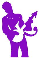 PRINCE Silhouette - Vinyl decal laptop tablet skateboard car windows stickers (4", Light purple)