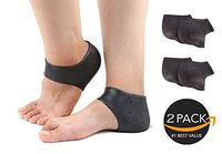 Chanan 2 Pair Heel Break Heel Sleeves Silicone Gel Socks for Cracked Foot Skin Care, Reduce Pressure on Heel and Pain Relief Heel -Protect Bone & Heel Spurs, 4 Pieces (Black)