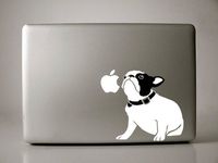 Bella the French Bulldog Sitting Decal for 13" Macbook