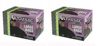 UltraSac 33 Gallon Trash Bags - (HUGE 100 Pack/w Ties) - 39' x 33' Heavy Duty Large Professional Quality Black Garbage Bags - Extra Strong Plastic Trashbags for Home, Kitchen, Lawn (2-(Pack))
