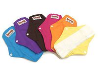 12 BubuBibi Maxi Night Organic Bamboo Mama Cloths Menstrual Reusable Sanitary Liner Pads (Mixture)