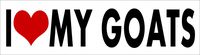 i Love my Goats STICKER DECAL VINYL BUMPER DÉCOR CAR TRUCK LOCKER WINDOW WALL NOTEBOOK Laptop