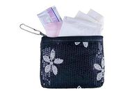 Menstruation Kit - First Period Kit to-go! (Period Starter Kit with Organic & Biodegradable Pads) (Black)