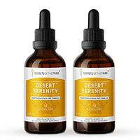 Secrets Of The Tribe - Desert Serenity, Herbal Supplement Blend Drops Alcohol-Free Liquid Extract, Adaptogen/Stress-Free Formula (2x4 fl oz)