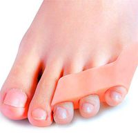 Povihome 10 Pack Pinky Toe Separator & Protectors, Triple Gel Toe Separators for Overlapping Toe, Curled Pinky Toes Separate and Protect