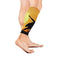 Silhouettes of Footballers Calf Compression Sleeve Breathable Leg Socks for Unisex Runner Travelers, Calf Guard for Running, Traveling and Outdoor Sports 1 Pair