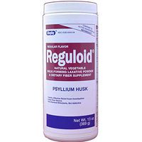 Reguloid Psyllium Husk Natural Vegetable Bulk Forming Laxative Fiber Supplement Powder Generic for Metamucil 13 oz. per Bottle