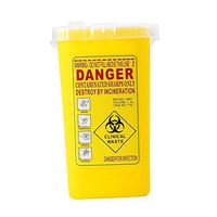 MagiDeal 1 Quart Plastic Sharps Container Biohazard Needle Disposal Tattoo Waste Bin Yellow