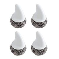 Yigeyi 4 Pack Stainless Steel Scourers – Steel Wool Scrubber Pad Used for Dishes, Pots, Pans, and Ovens. Easy scouring for Tough Kitchen Cleaning.