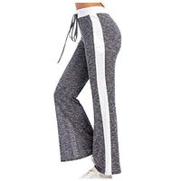 TIFENNY Fashion Boot Cut Pants Women's Leisure Loose Solid Patchwork Trousers Long Sweatpants Sport Trousers Pants