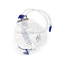 BodyHealt Urinary Drainage Bag with Anti-Reflux Chamber, 2000 mL Vinyl with 48" Drainage (2 Pack)