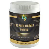SHARRETS Egg White (Albumen) Muscle Protein Powder - Unflavored - 7 Oz [Dietary Food Supplement] Non-GMO & Gluten-Free