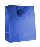 12-PC Solid Color Gift Bags, Matt Laminated, Dark Blue Color