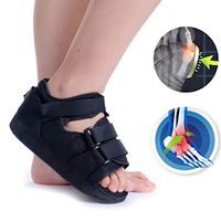 Huiuk 1Pcs Foot Support Post Op Shoe Medical Walking Boot Lightweight Adjustable Straps Bunion Injury Post Surgical Cast for Broken Bones Achilles Tendon Unisex,Flatbottom,L