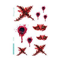 UOKNICE Halloween Waterproof Temporary Tattoo Sticker Scar Terror Wound Blood Injury Hot