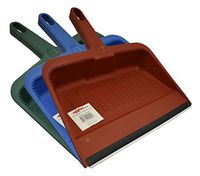 Set of Heavy Duty Deep Dustpans! Rubber Lip - 12" - Deep Dustpans Perfect for any Office, Home, or Workplace! (3, Assorted)