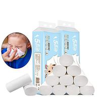 12 Rolls Toilet Paper Bulk Rolls Bath Tissue Bathroom White Soft 5 Ply