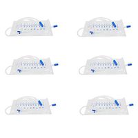 LANGYINH Urinary Drainage Bag Urine Bag with 47 Inch PVC Extension Tubing,Sterile,Latex-Free,1000ml,6Pack