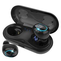 Mini True Wireless Earbuds, Aimitek Q18 TWS Bluetooth Headphones Headsets Stereo Earphones with Built-in HD Microphone and Charging Case for iPhone and Android Smartphone (Black)