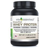 Vita Essentials Grass Fed Whey Protein Rbgh-Free Unflavored, 5 Pound