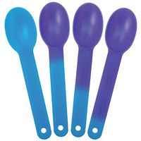 XL Color Changing Plastic Spoons - Changes From Blue To Purple - Changes Color When Cold! Extra Durable Birthday Party Spoons - Frozen Dessert Supplies - Made in USA! 1,000 Count