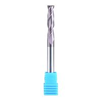 SpeTool 2 Flutes 1/4 inch Shank, Extra Long(3 inches) Carbide End Mill TiAlN Coated HRC55 Spiral UpCut CNC Bits