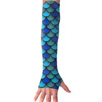 QG ZZX Blue Pattern of Fish Scales Unisex Compression Arm Sleeves UV Protection Performance Arm Sleeve - for Outdoor Sports Baseball,Basketball,Football (1 Pair)