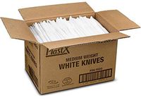PlastX Cutlery 1000 Count Disposable Plastic White Knives Great For Home, Office, Party, Concession Shop, or Restaurants, Kids, Outdoor Event Or Everyday Use (1 Box)