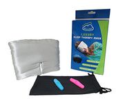 Luxury Sleep Mask with Ear Plugs and Carrying Case (Silver)