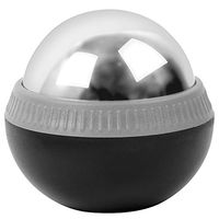 GeToo Cold Massage Roller Ball - 2.8 Inches Cryosphere Ball Stays Cold for 6 Hours with Detachable Rolling Ball, Ice Therapy Deep Tissue Massage, Great for Recovery and Pain Relieve, Gray and Black