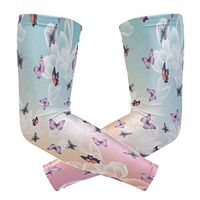 Anyangquji Abstract Butterfly Colorful Patterns Arm Sleeve Protectiv for Man Elbow Brace for Arthritis (1 Pair)