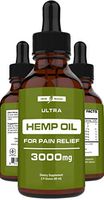 Hemp Oil for Pain Relief (3000mg - 120 Servings) Hemp Extract w/Anxiety Relief, Stress Relief, Arthritis Pain Relief - Best Hemp Oil Extract for Pain, Anxiety Oil + Organic Hemp Drops - Made in USA