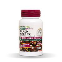 NaturesPlus Herbal Actives Black Cherry, Extended Release - 750 mg Anthocyanins, 30 Vegetarian Tablets - Joint Support, Antioxidants, Anti-Inflammatory - Hypoallergenic, Gluten-Free - 30 Servings