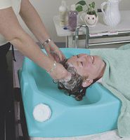 In bed head wash systm