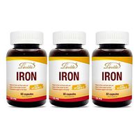 Lovita Iron(Ferrous) 18mg Plus Vitamin C 400mg, 60 Capsules (Pack of 3)