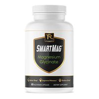 True Recovery SmartMag Magnesium Glycinate - Extra Strength High Absorption for Sleep Aid, Muscle Cramps, Energy and Clarity - for Man and Women - Natural, Pure, Non-GMO Supplement - 60 Vegan Capsules
