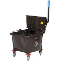 Janitorial 36 Qt. Mop Bucket & Wringer Combo (Brown)
