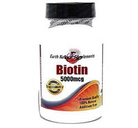 Biotin 5000mcg * 100 Caps 100% Natural - by EarhNaturalSupplements
