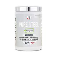 SteelFit Pure Steel Creapure® - Pure German Creatine Monohydrate - Elevate Performance - Enhance Strength - Unflavored - Gluten Free - Vegan - 100 Servings, 500 Grams