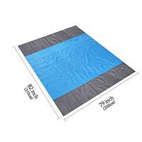 Beach Blanket Sand Proof Nylon Beach Mat for Outdoor, Waterproof Picnic Mat for Travel, Hiking, Camping, Music Festivals-79x82inch