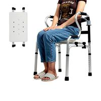 Lightweight Multi-Function Walker, Elderly Walker, Four-Legged Walking Armrest, Easy to Fold, Suitable for Bathroom, Travel, Outdoor Sports