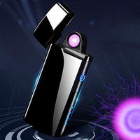 Lighters New Double Plasma Arc Lighter Windproof Electronic USB Recharge Cigarette Smoking Electric Lighter