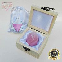 Large Yoni Egg – Rose Quartz Egg for Kegel & Pelvic Control Exercises, Bladder Control, Postnatal Recovery, Incontinence & Menopause Relief – Kegel Egg Ben Wa Ball – in Wooden Box.