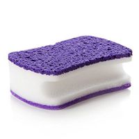Colorido Three Layers Multipurpose Cleaning Sponge Cleaner Kitchen Dish Washing Tool size Medium (Purple)