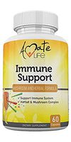 Immune Support Maximum Defense - Immune System Booster Vitamins C & E Mushroom Supplement Plus 20 Active Ingredients Antioxidants Immunity Booster Men and Women 60 Capsules by Amate Life Made in USA