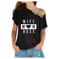 Women's Valentines Day Shirt,Casual Cross Shoulder Funny Print Short Sleeve T-Shirt Summer Cute Graphics Blouse Top